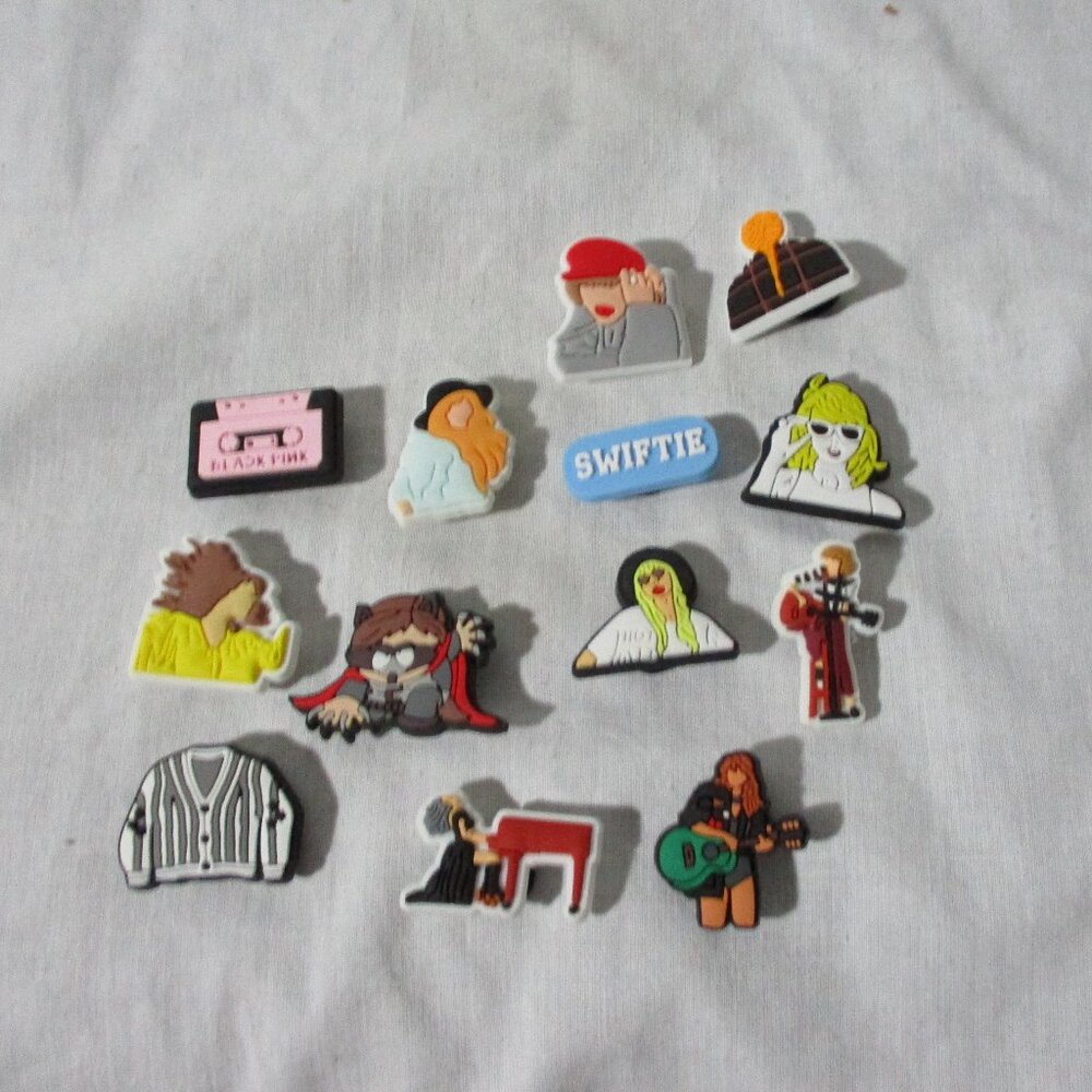 TAYLOR SWIFT Fan CHARMS CROCS Jibbitz Set Lot Accessory Jewel FUN SWIFTIE